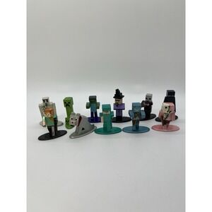 Minecraft Metal Diecast Nano Minifigures By Jada Toys Lot of 11 Metalfig Mojang